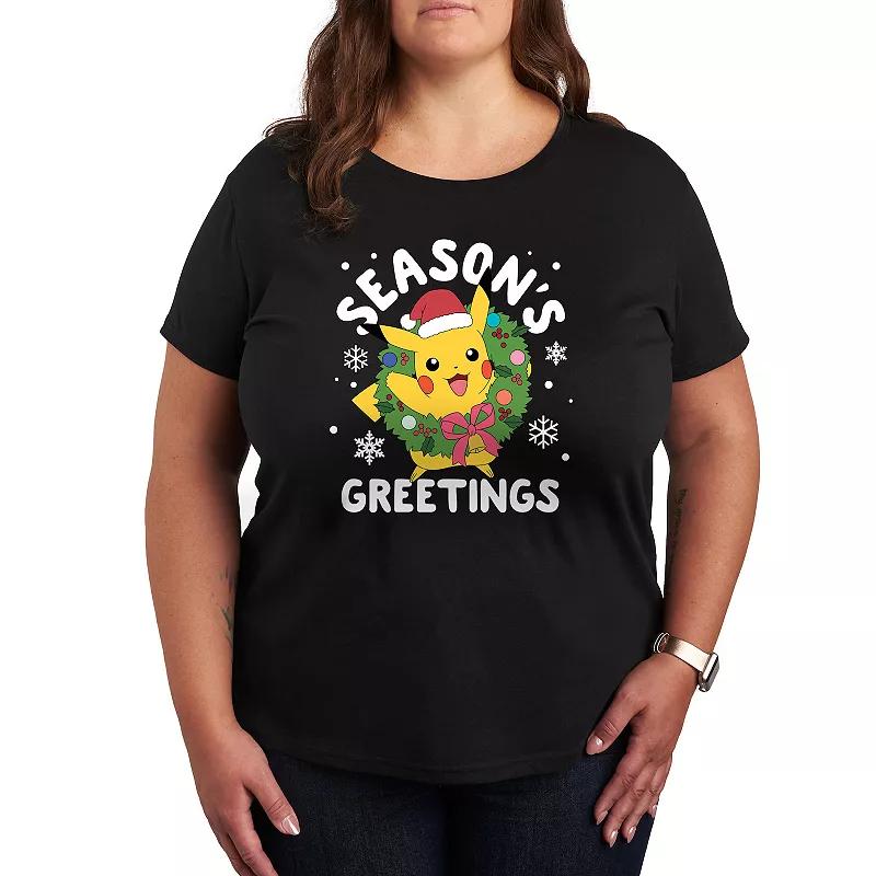 Plus Pokemon Seasons Greetings Graphic Tee, Women's,  Product Image