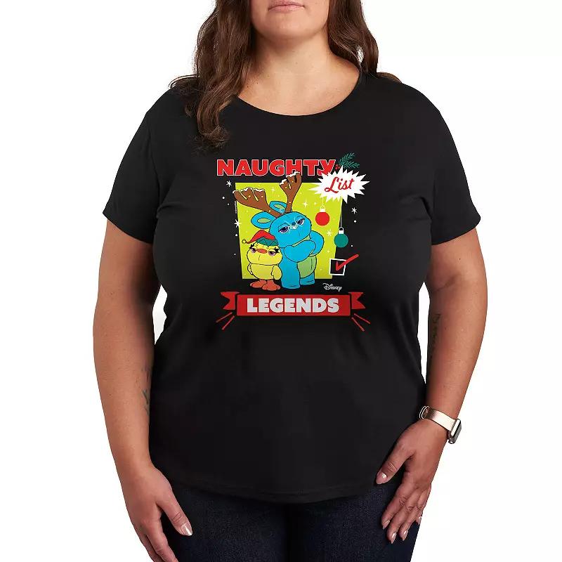 Disney / Pixars Toy Story Womens Naughty List Legends Graphic Tee, Girls Heather Grey Product Image