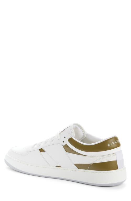 GIVENCHY Leather Sneakers With Rubber Sole And Panelled Design In White Product Image