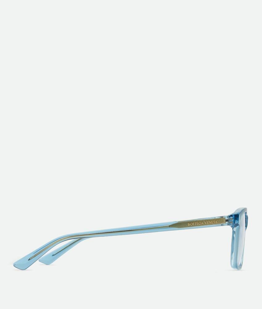 Classic Rectangular Eyeglasses in Light blue/transparent Product Image