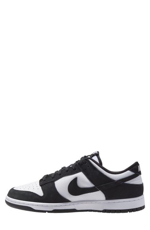 Black & White Dunk Low Retro Sneakers Product Image