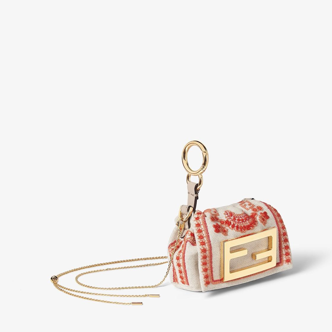 Mamma Baguette NanoCanvas miniature bag with red embroidery Product Image