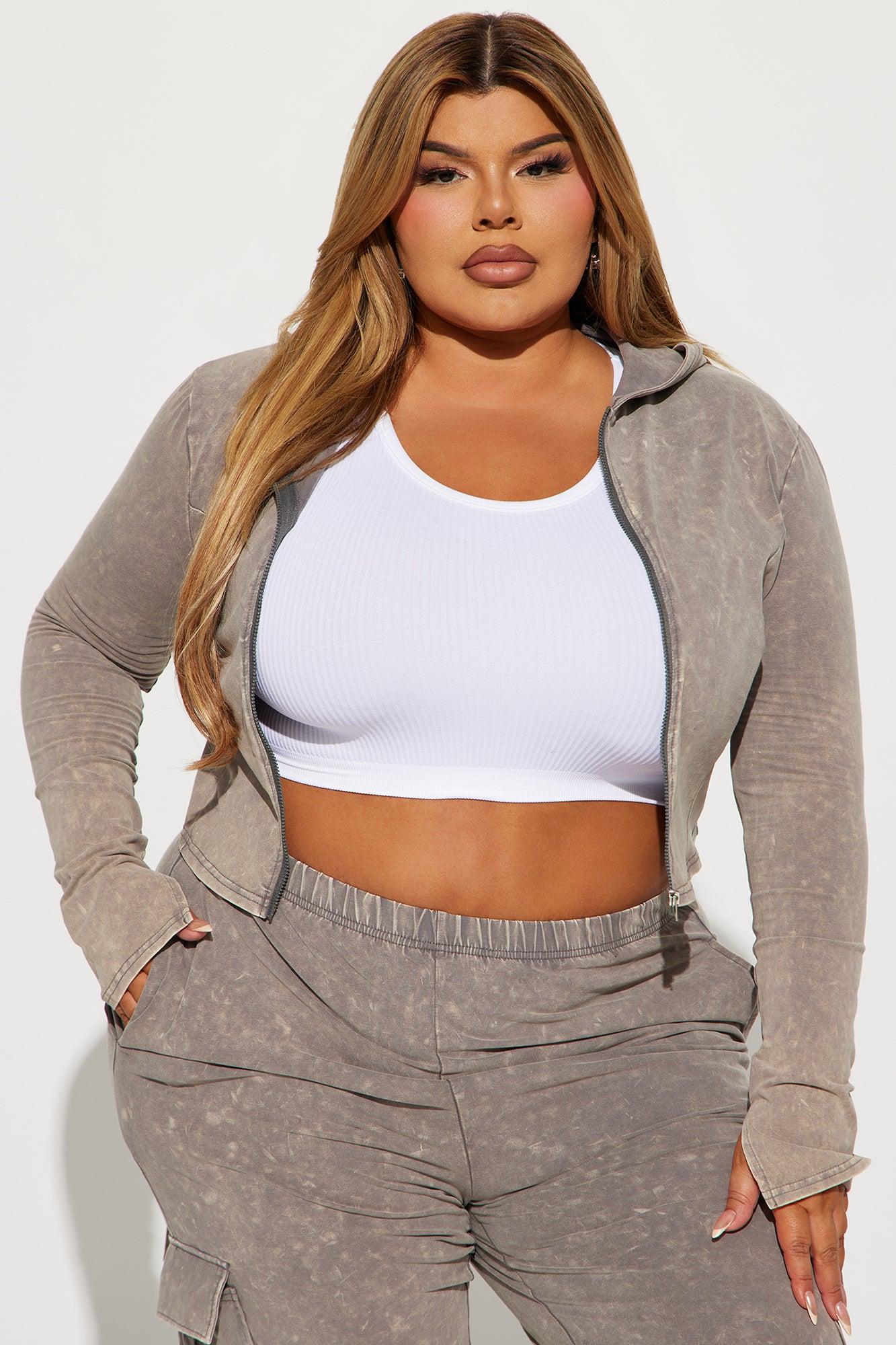 Maeve Mineral Wash Jogger Set - Taupe Product Image