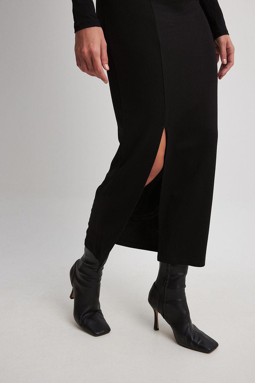 Slit Jersey Midi Skirt Product Image