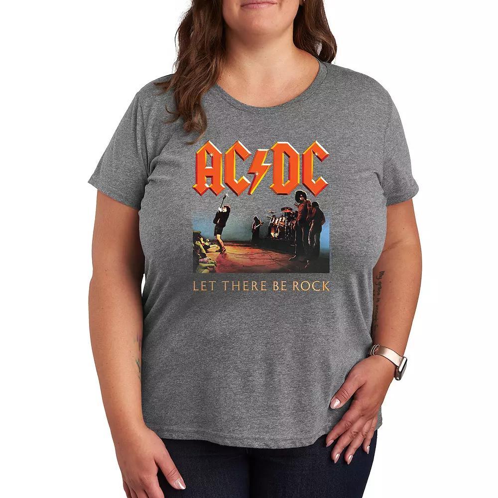 Plus ACDC Let There Be Rock Graphic Tee, Women's,  Product Image