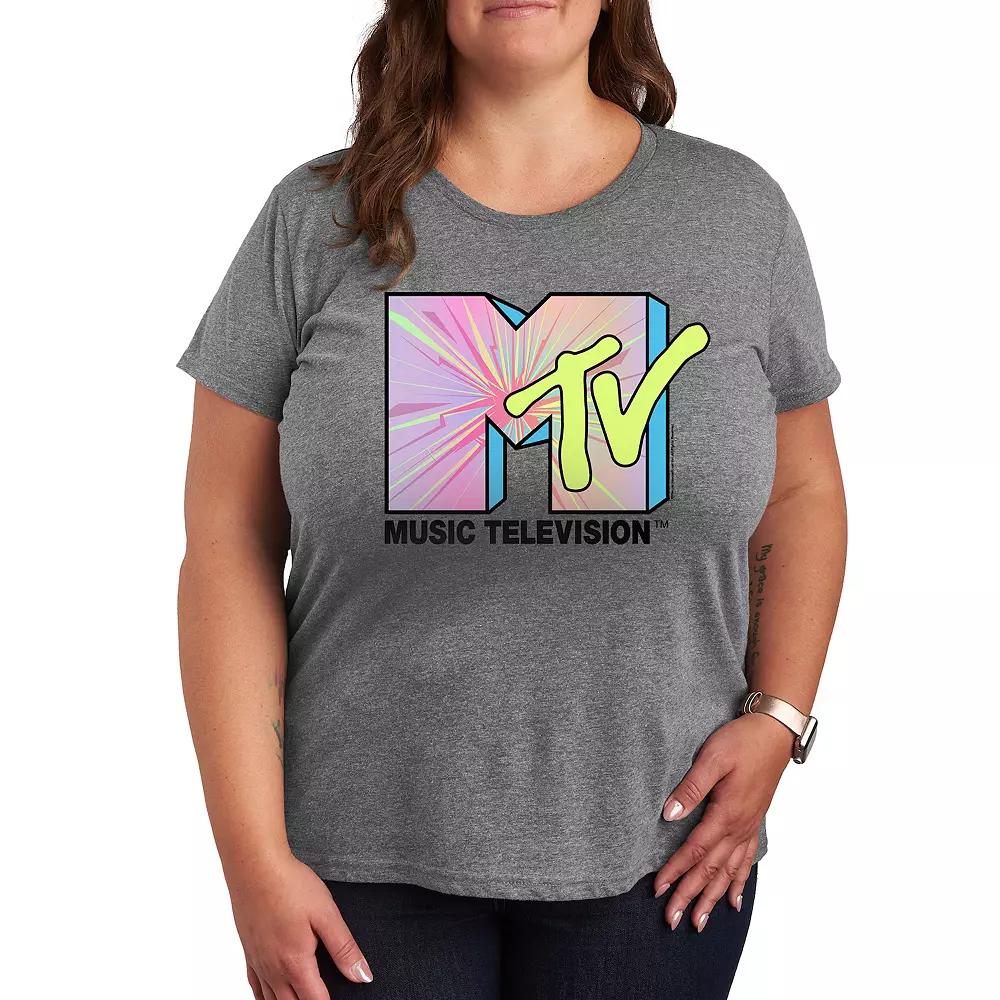 Plus MTV Club Art Graphic Tee, Women's,  Product Image