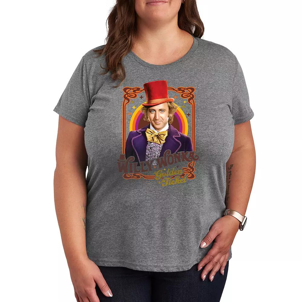 Plus Willy Wonka and the Chocolate Factory Willy Wonka Frame Graphic Tee, Women's,  Product Image