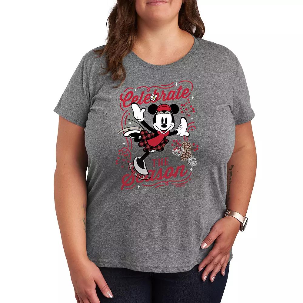 Disney's Minnie Mouse Plus Celebrate The Season Graphic Tee, Women's,  Product Image