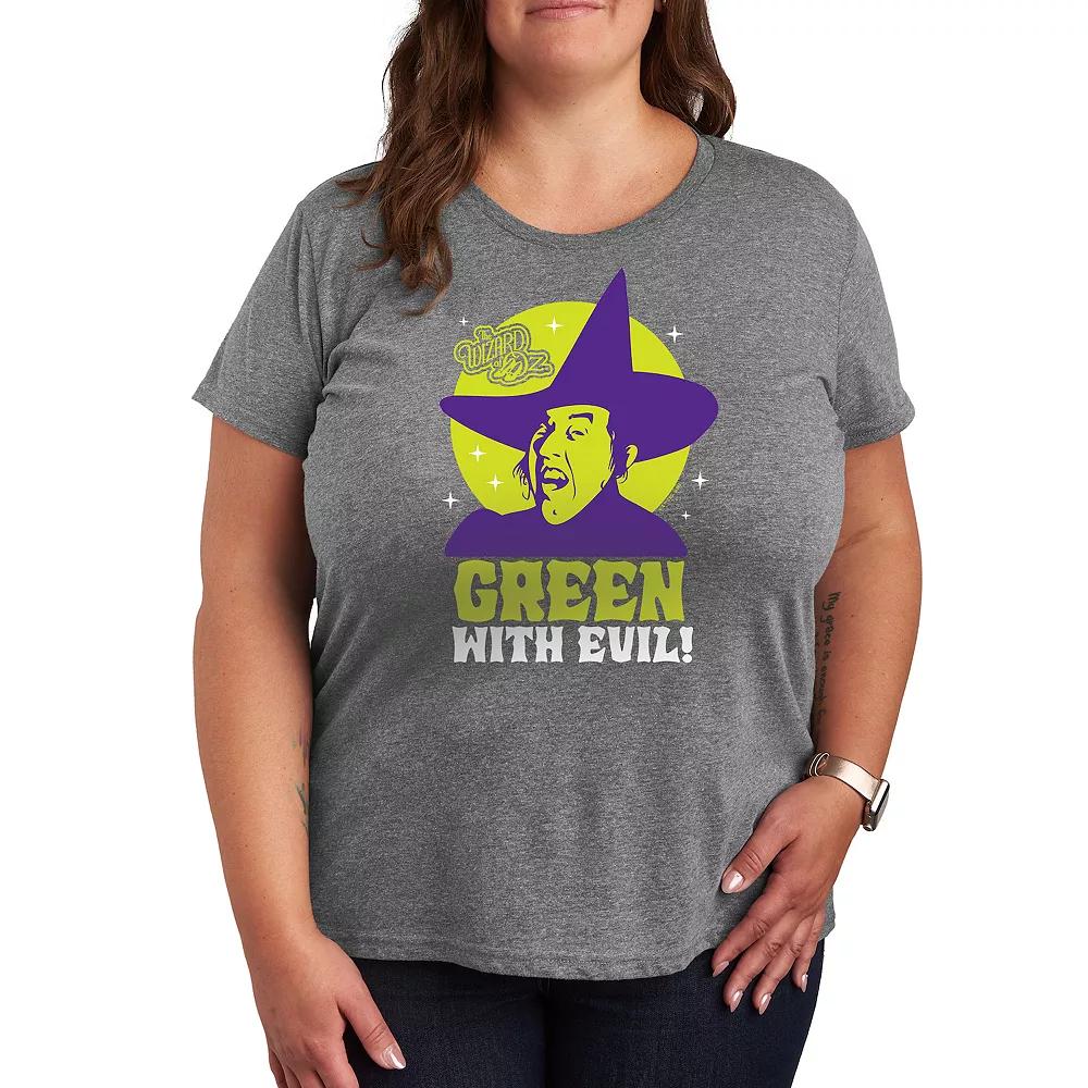 Plus The Wizard Of Oz Green Evil Graphic Tee, Women's,  Product Image