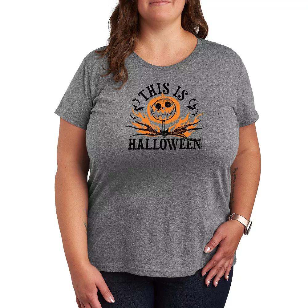 Disney's The Nightmare Before Christmas Jack Skellington Plus Size This is Halloween Graphic Tee, Women's, Size: 3XL, Gray Product Image