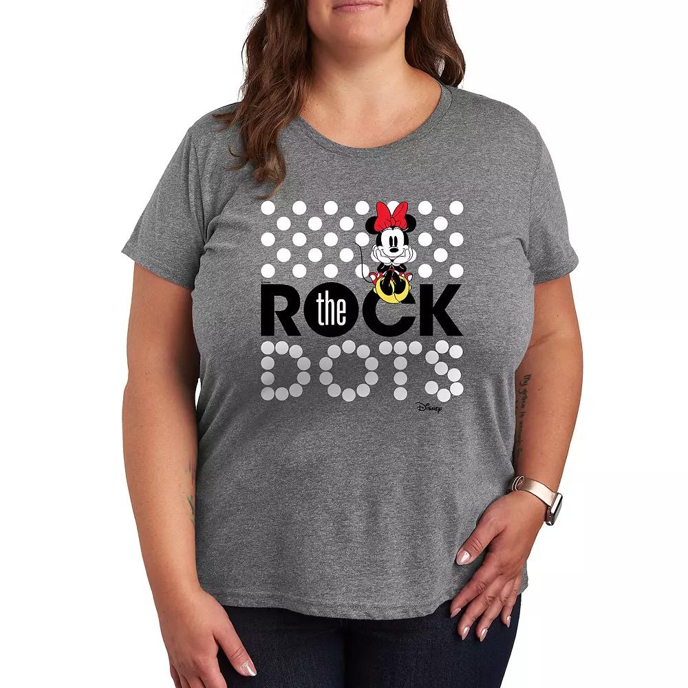 Disney's Minnie Mouse Plus Rock The Dots Graphic Tee, Women's,  Product Image
