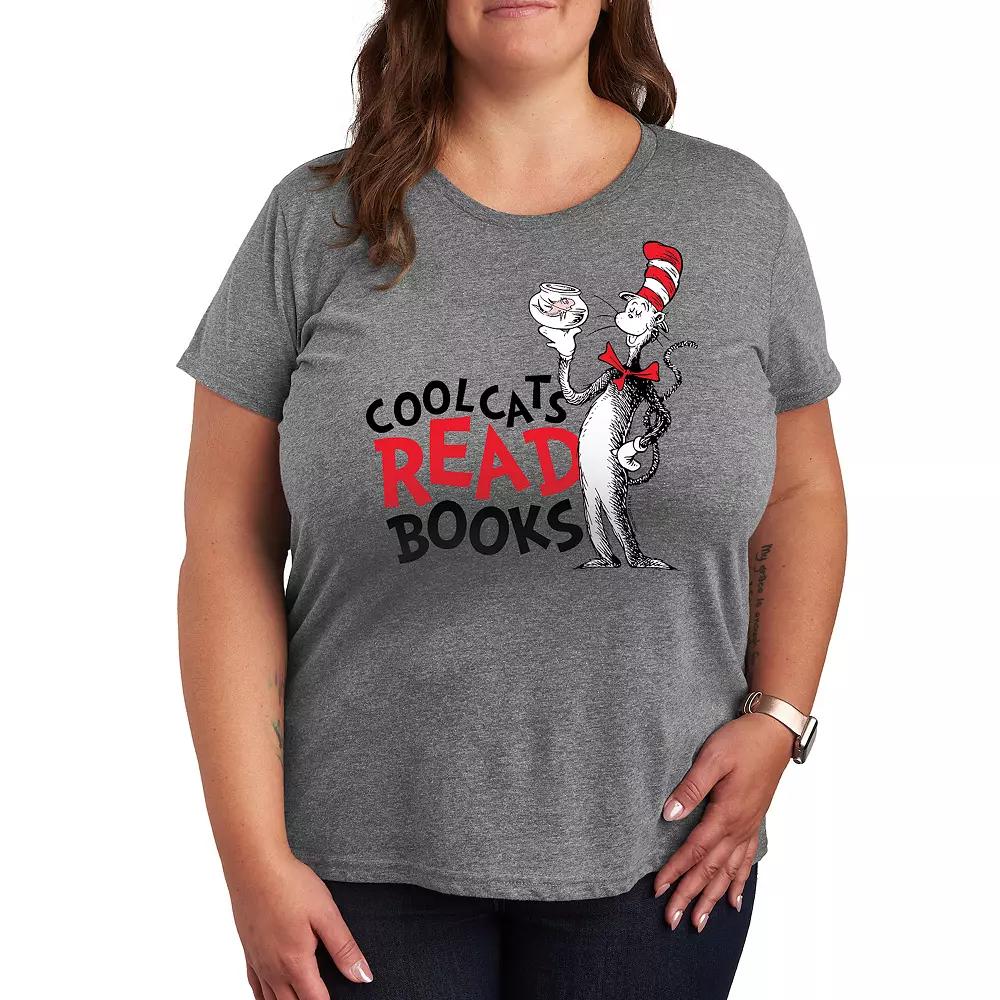 Plus Dr. Seuss Cool Cats Read Books Graphic Tee, Women's,  Product Image