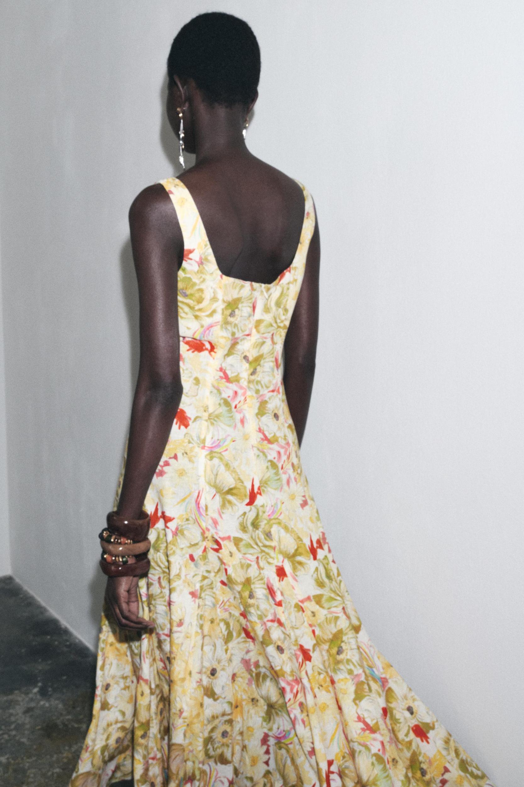 ZW COLLECTION LINEN PRINT DRESS Product Image