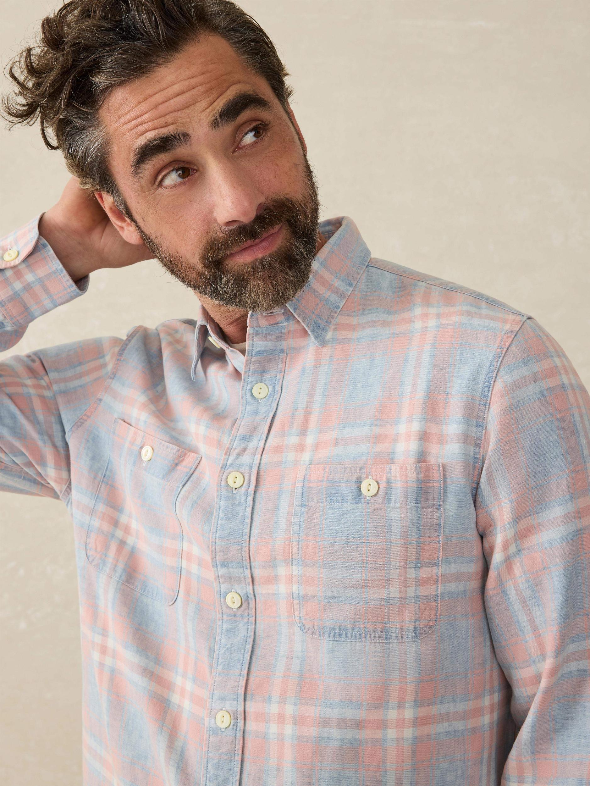 Tried & True Chambray Workshirt - Coral Bay Plaid Male Product Image