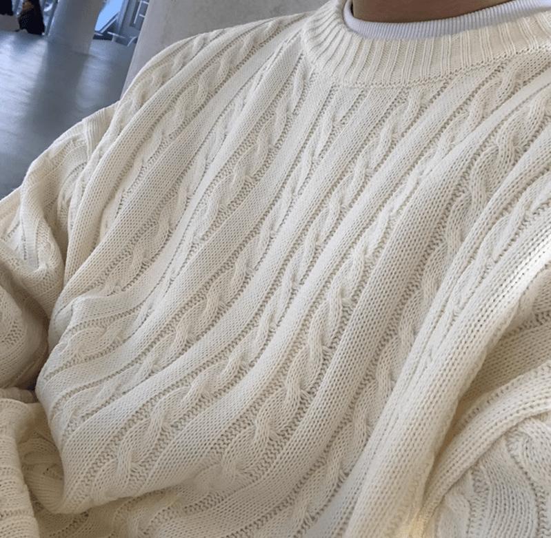 RT No. 12019 TWIST KNIT PULLOVER SWEATER Product Image