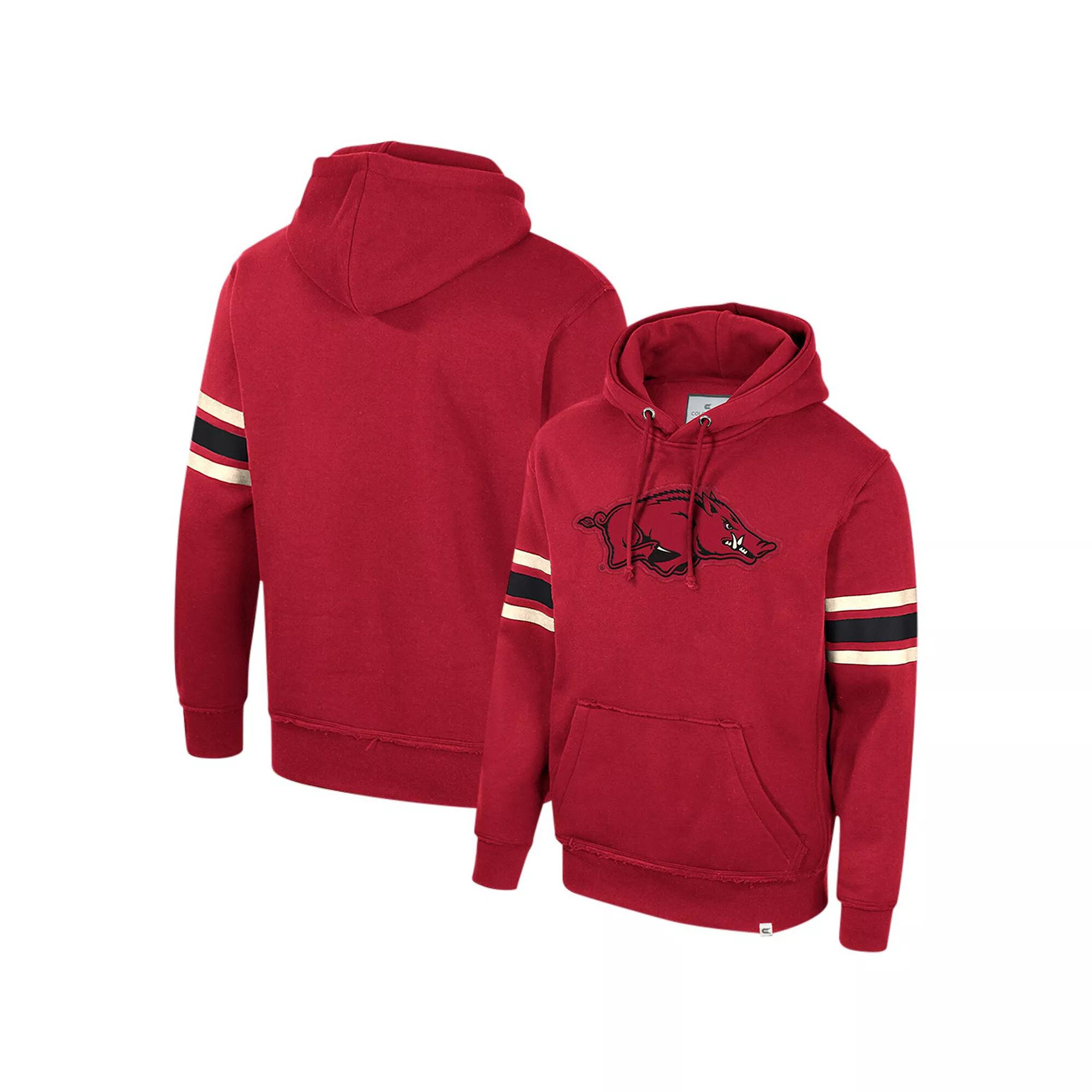Men's Colosseum Cardinal Arkansas Razorbacks Saluting Pullover Hoodie, Size: Medium, Red Product Image