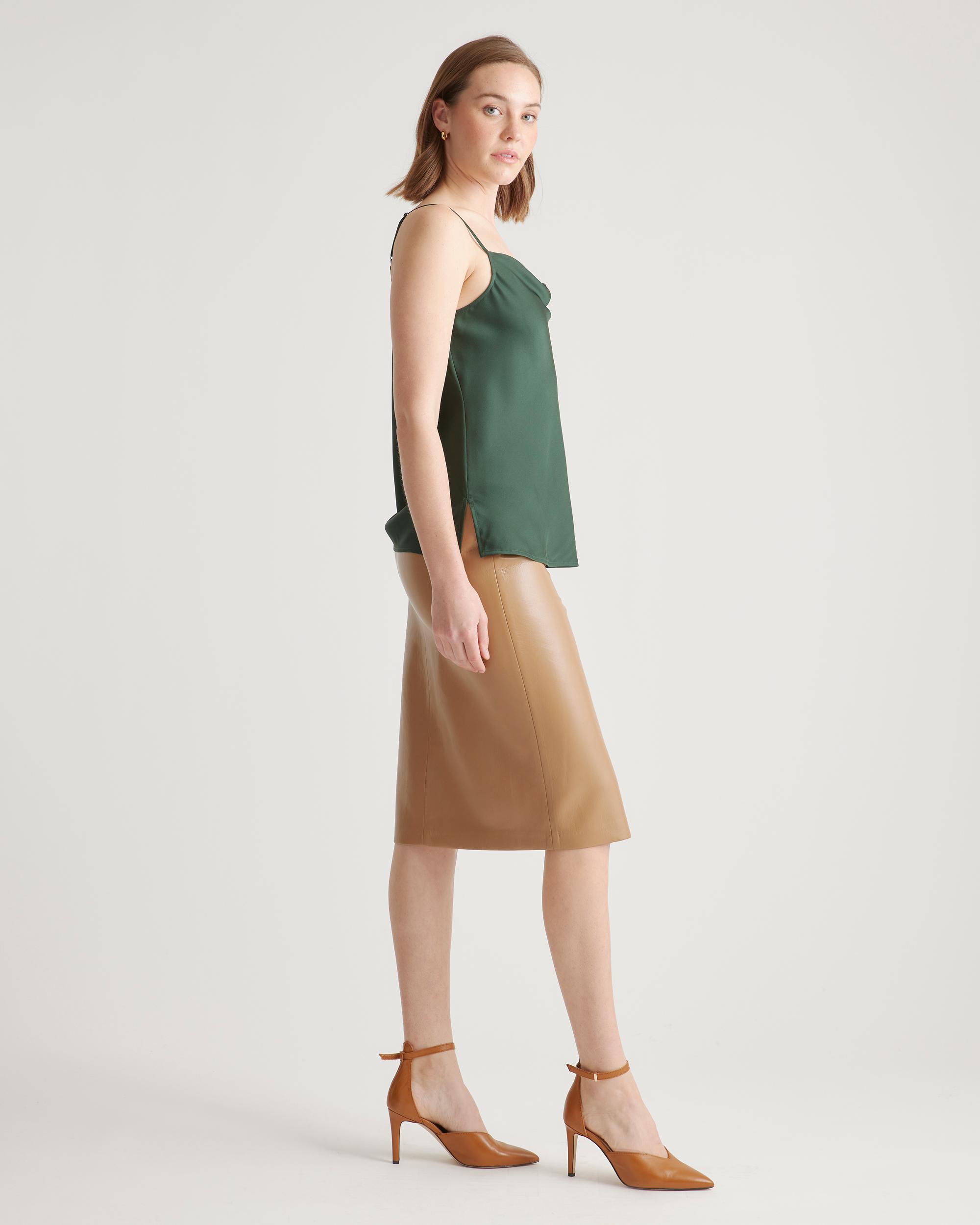 Quince | Women's Washable Stretch Silk Cowl Neck Cami Product Image