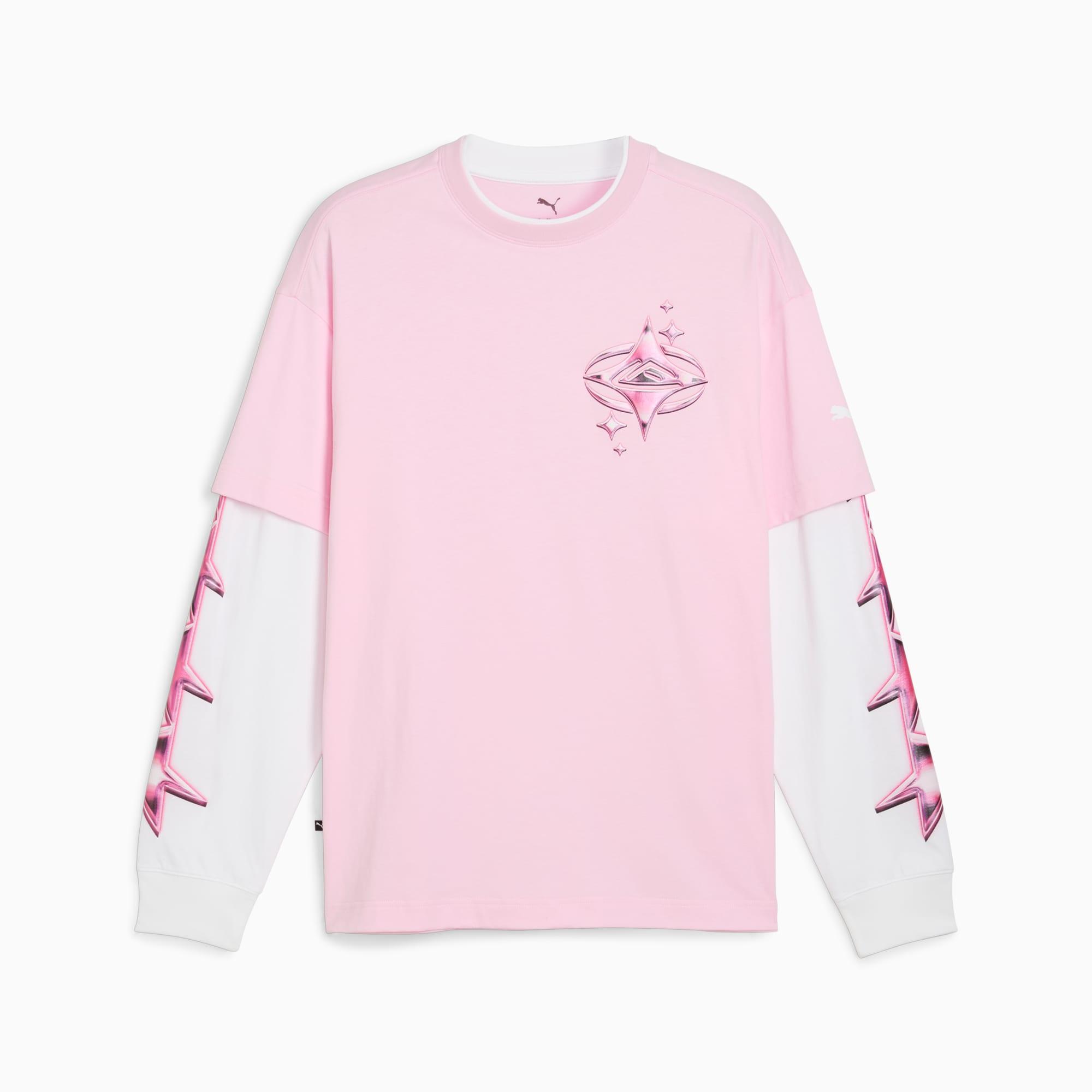 LaFrancé Pink Heem Men's Long Sleeve Basketball Tee Product Image