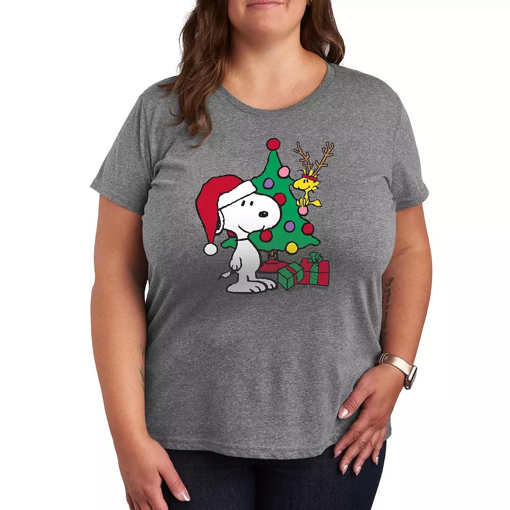 Women's Peanuts Snoopy & Woodstock Happy Holidays Graphic Tee,  Product Image