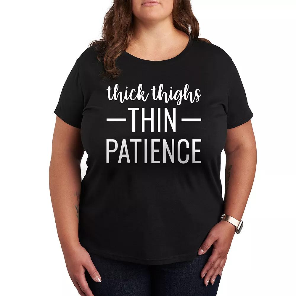Plus Thick Thighs Thin Patience Graphic Tee, Women's,  Product Image