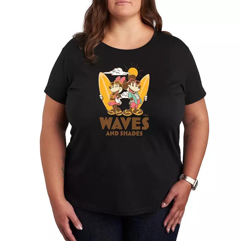 Disney's Mickey & Minnie Mouse Plus Waves and Shades Graphic Tee, Women's,  Product Image