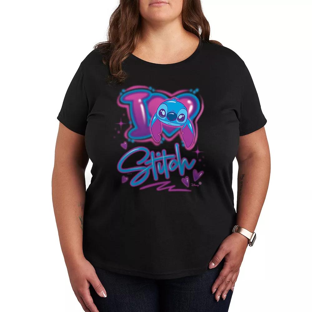 Disney's Lilo & Stitch Plus I Love Stitch Graphic Tee, Women's,  Product Image