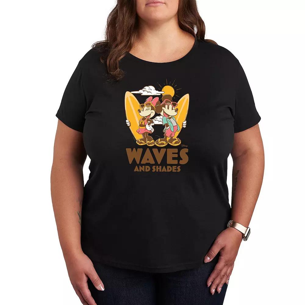 Disney's Mickey & Minnie Mouse Plus Waves and Shades Graphic Tee, Women's,  Product Image