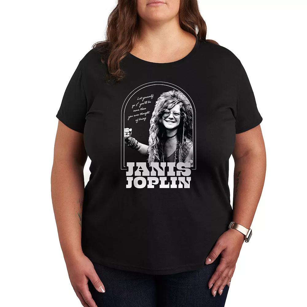 Plus Janis Joplin Let Yourself Go Graphic Tee, Women's,  Product Image