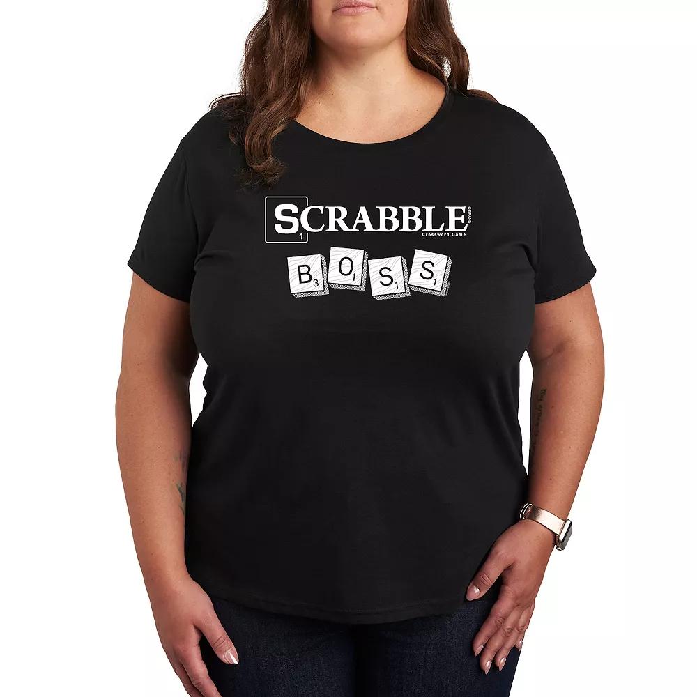 Plus Scrabble Scrabble Boss Graphic Tee by Hasbro, Women's, Size: 1XL, Black Product Image