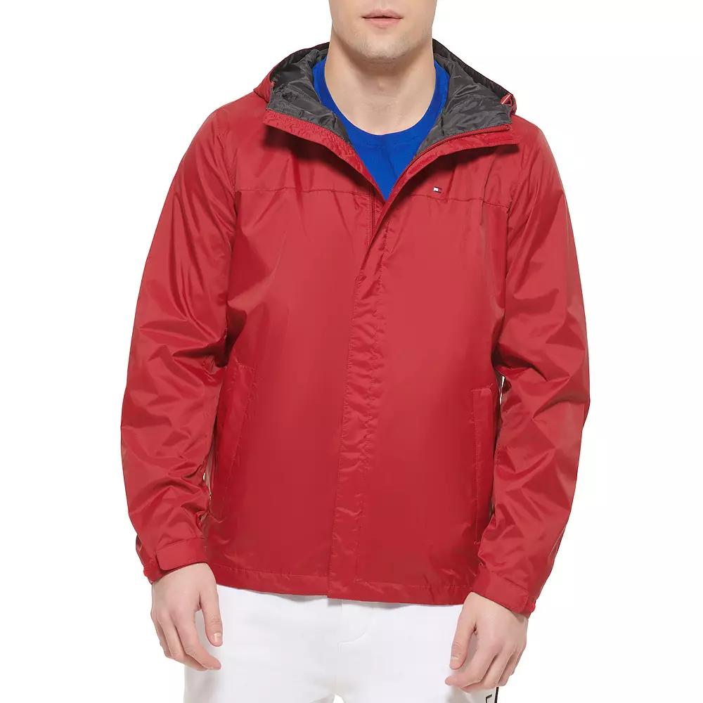 Big & Tall Tommy Hilfiger Hooded Rain Jacket, Men's,  Product Image