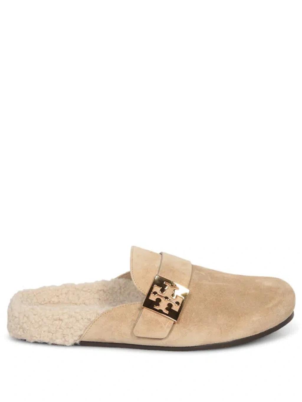 TORY BURCH Mules Mellow In Shearling Color Taupe In Brown Product Image