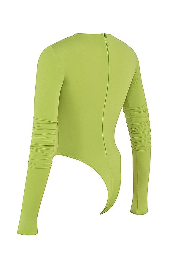 Estrelle  lime green cutout bodysuit Product Image