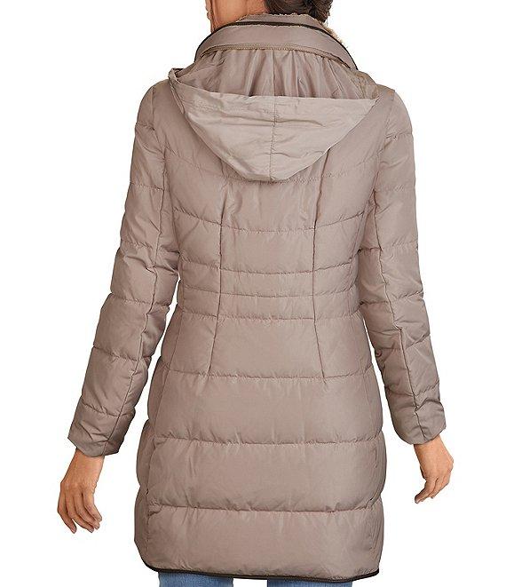 Cole Haan Signature Zip Front Faux Fur Lined Down Puffer Coat Product Image