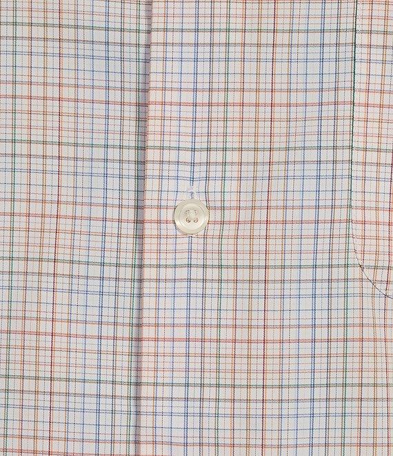 Roundtree & Yorke The Traveler Performance Short Sleeve Multi Plaid Print Sport Shirt Product Image
