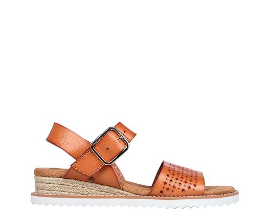 Skechers Womens Sunny Flair Low Wedge Sandal Product Image