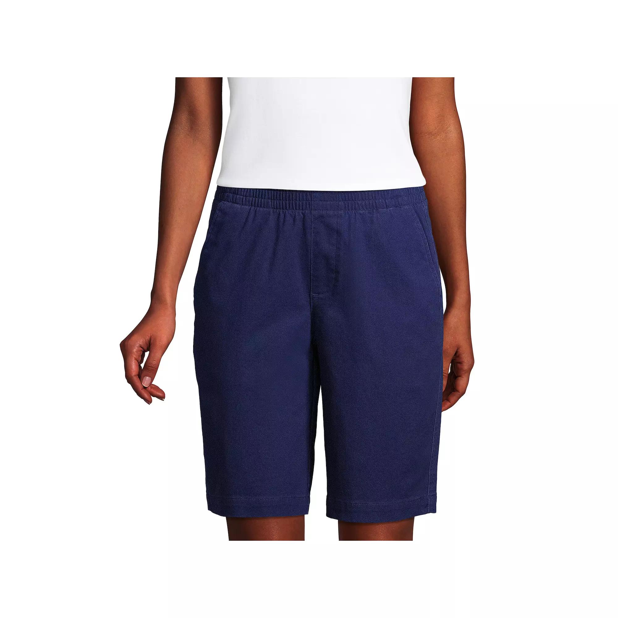 Women's Lands' End Pull-On Chino Bermuda Shorts,  Product Image