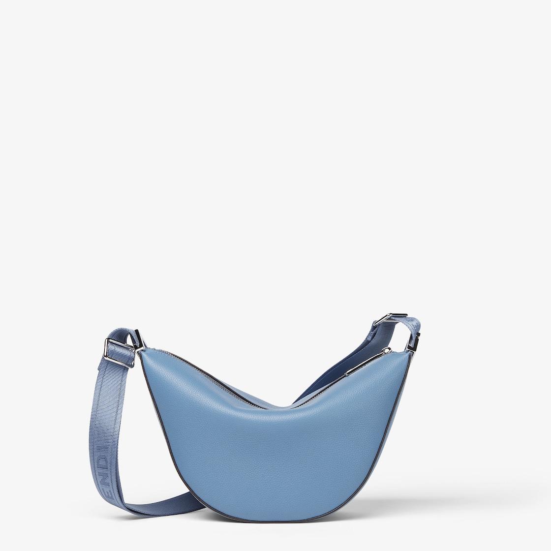 Fendi Roma Leather Fendi Melon SmallBlue leather bag Product Image