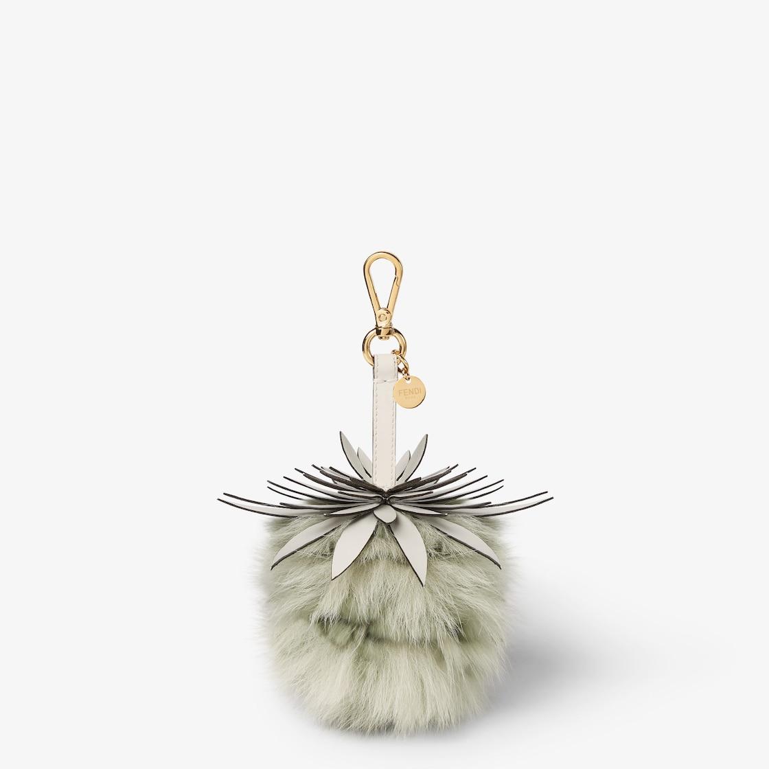 Fendi Pineapple CharmLight green fox and rabbit fur charm Product Image