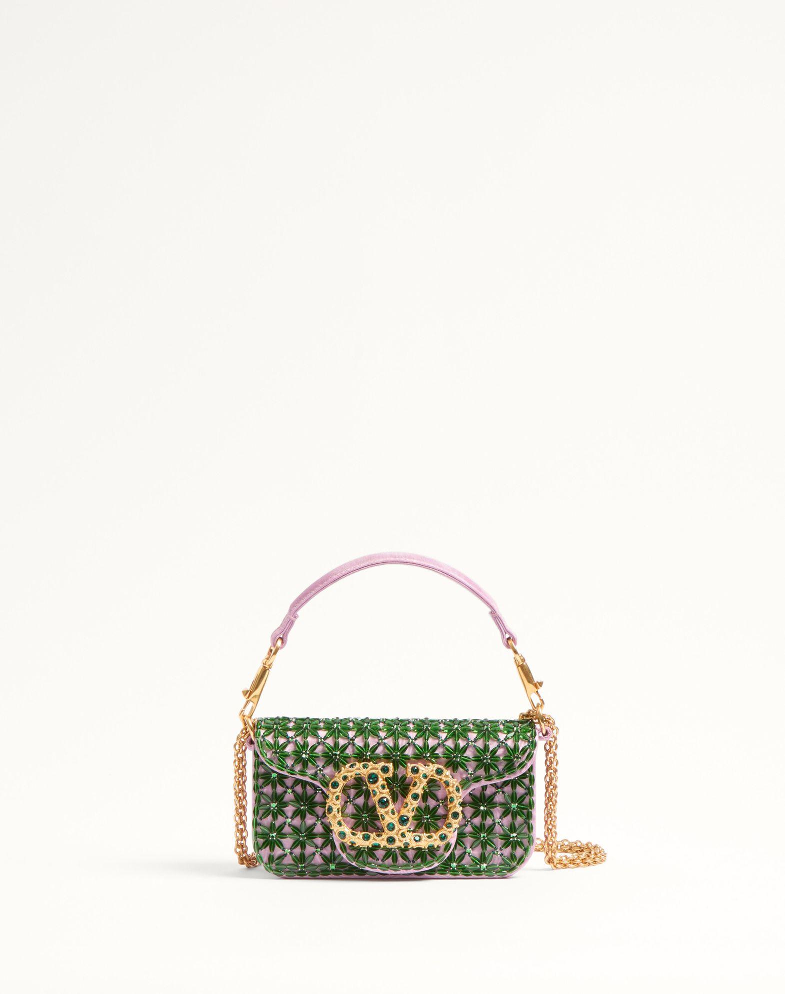 Valentino Garavani Locò Small Shoulder Bag Embroidered With Jewel Logo Product Image