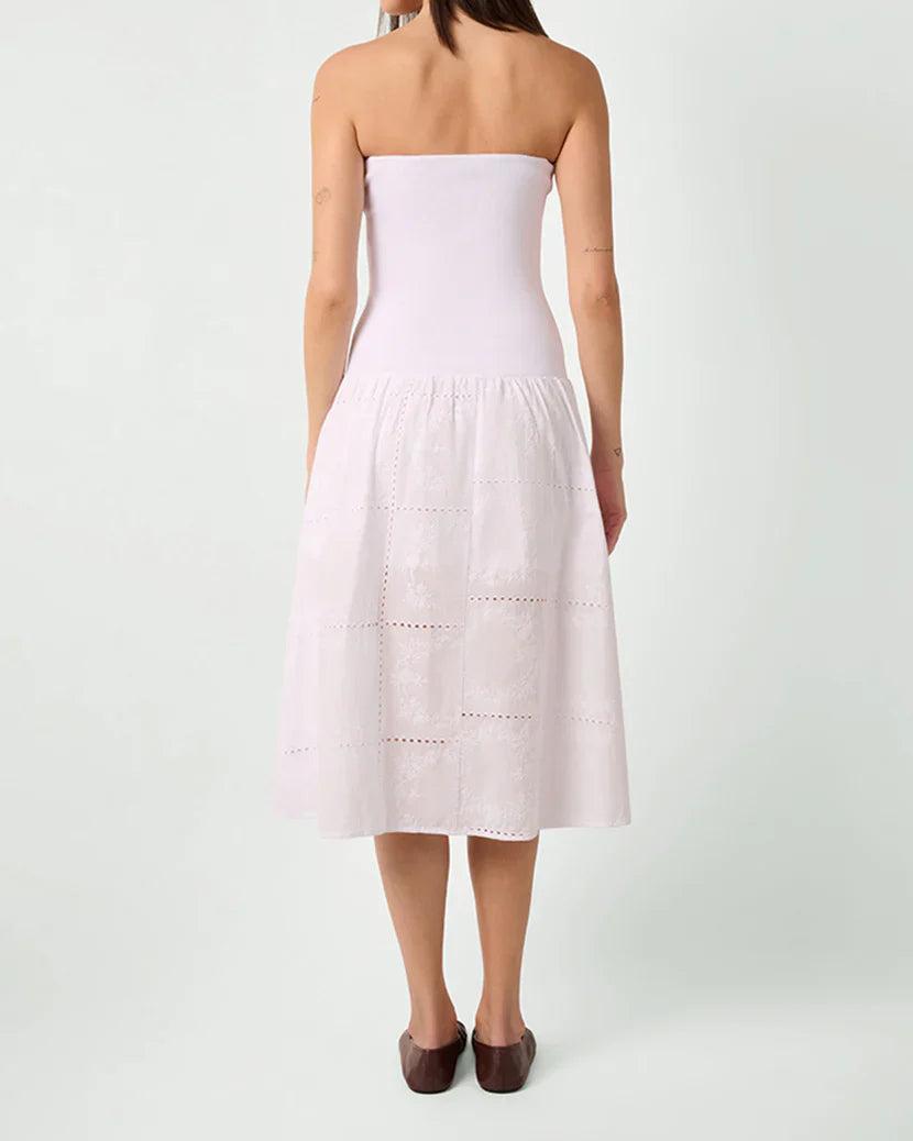 Ribbed Cotton Midi | White Product Image