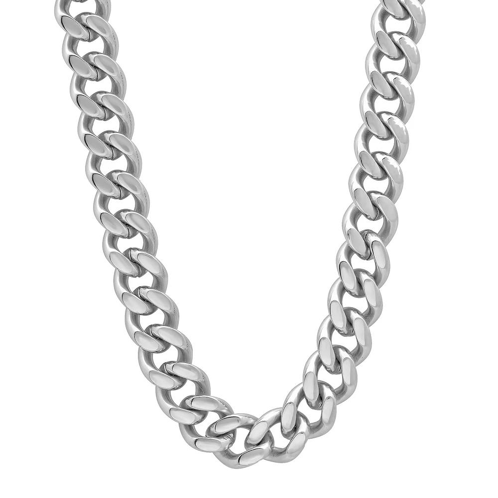 Men's Jewelry Nation Stainless Steel Curb Chain Necklace, Size: 24" Product Image