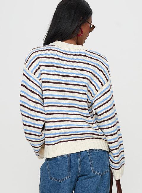 Karolyn Sweater Blue Stripe Product Image