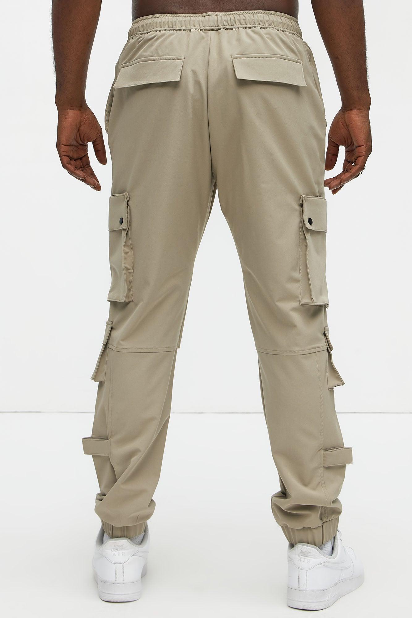 Nylon Utility Cargo Jogger - Khaki Product Image