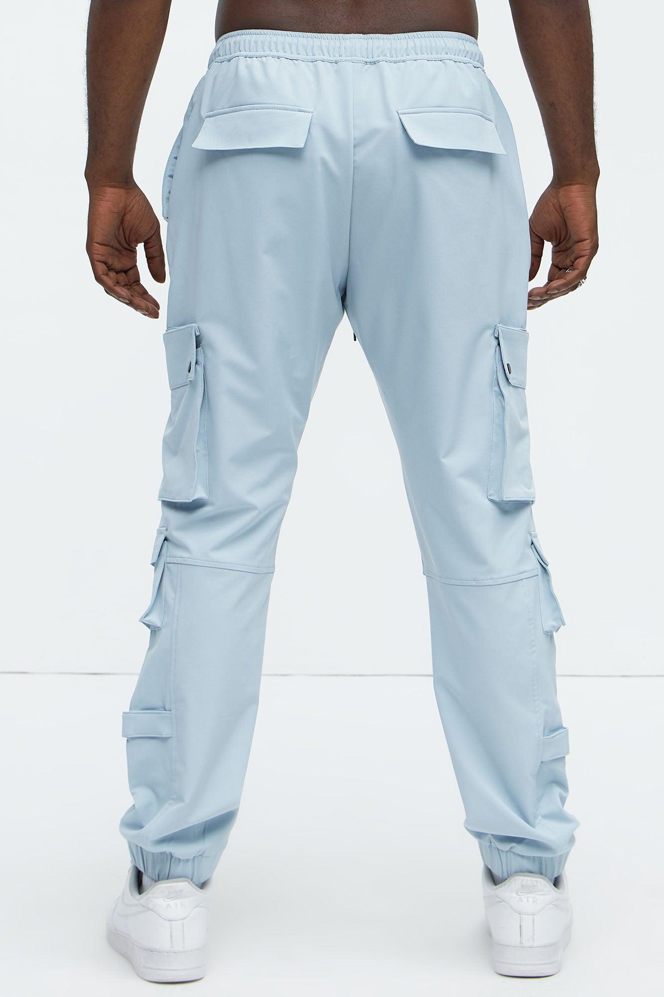 Nylon Utility Cargo Jogger - Light Blue Product Image