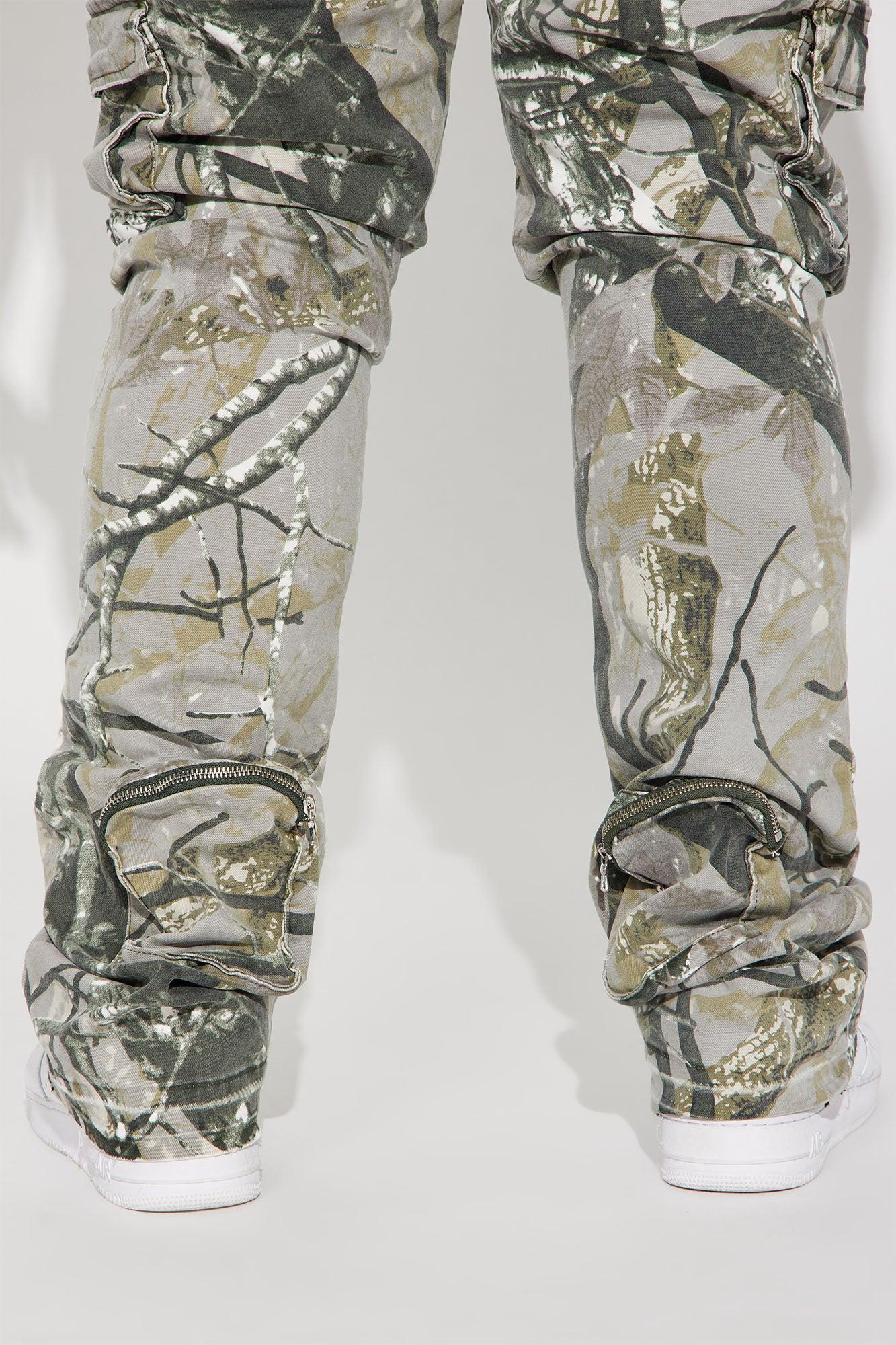 Wanted Cargo Stacked Skinny Flare Pants - Brown/combo Product Image