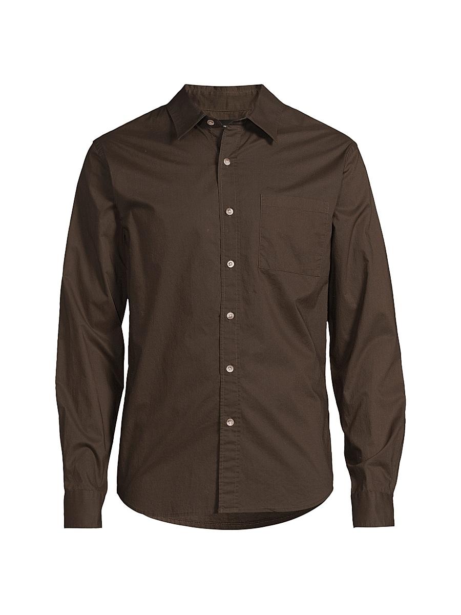 Mens Poplin Separate Placket Button-Front Shirt Product Image