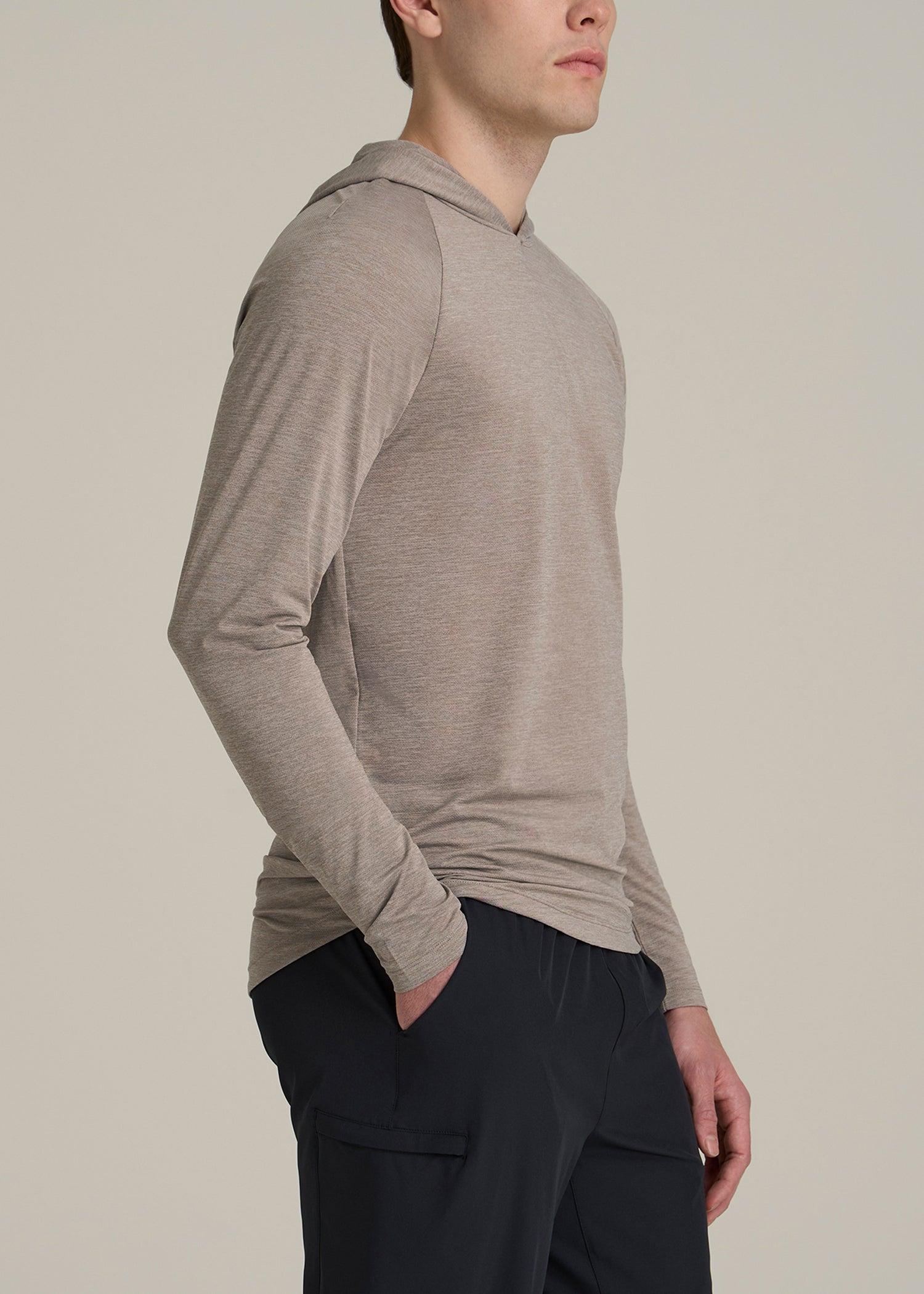 A.T. Performance Training Hoodie for Tall Men in Dark Sand Space Dye Male Product Image