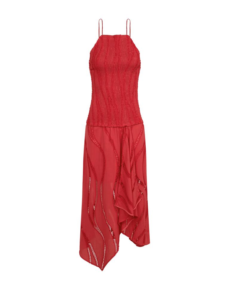 Belle Midi Dress - Raspberry Product Image