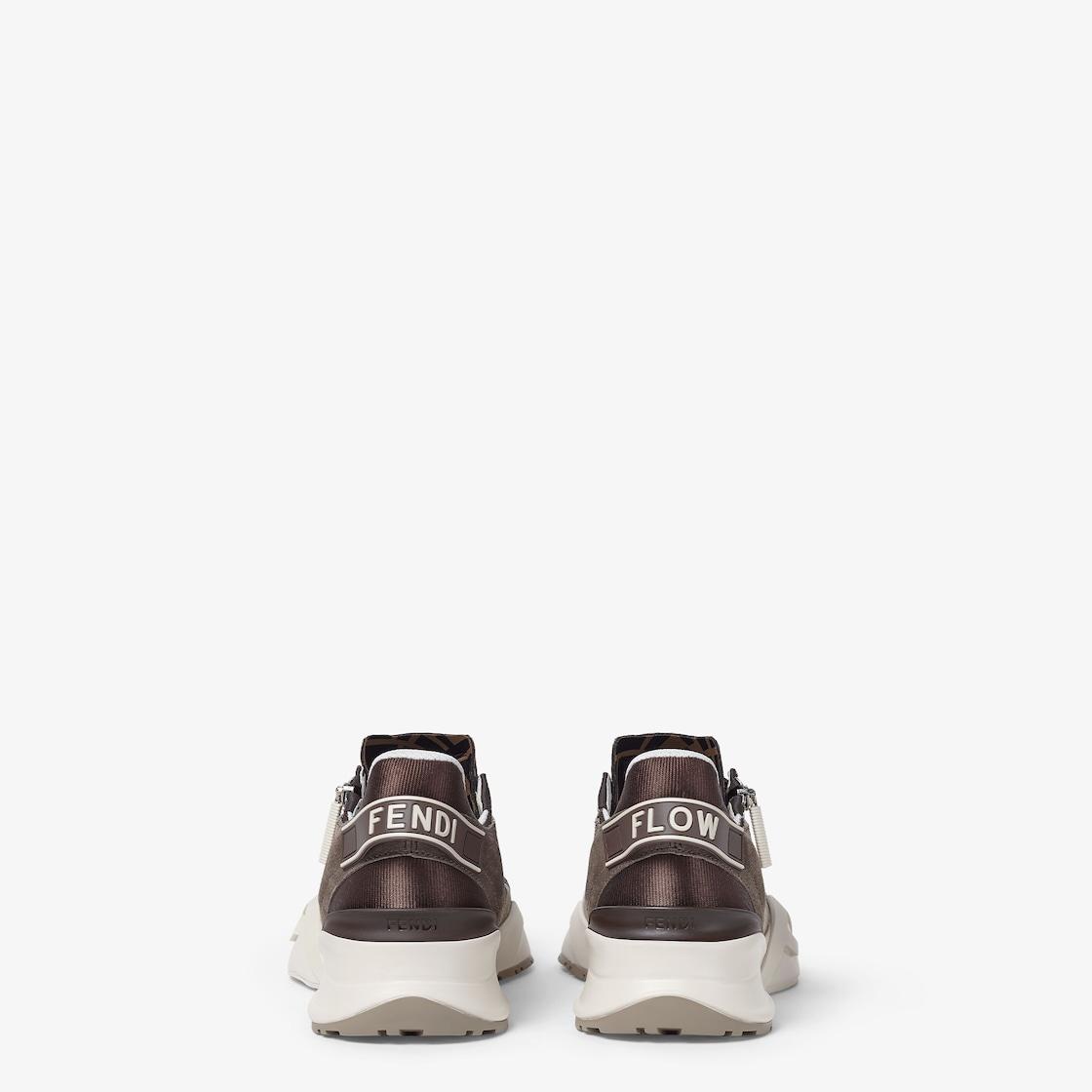 Fendi Flow SneakersBeige nubuck leather low-tops Product Image