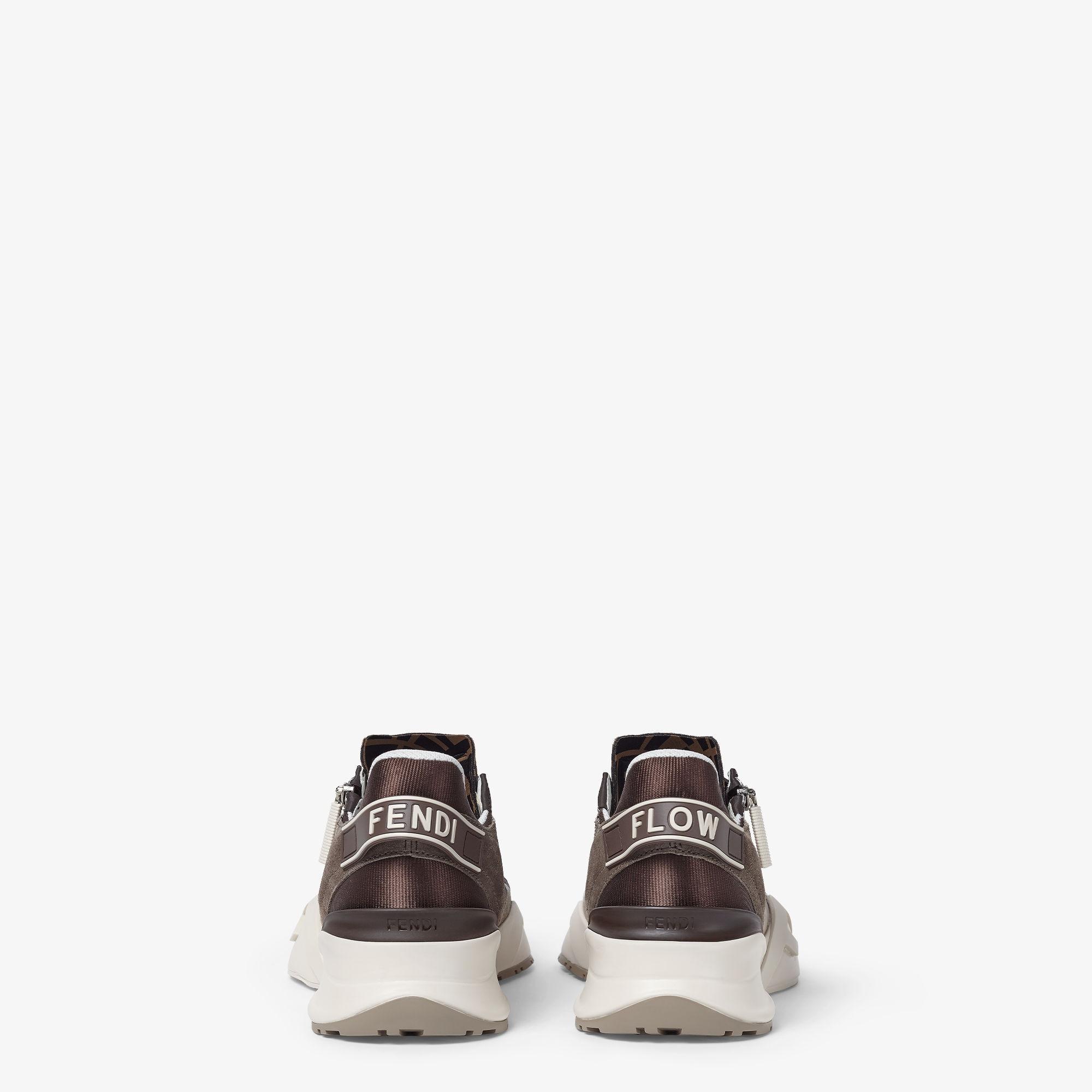 Fendi Flow SneakersBeige nubuck leather low-tops Product Image